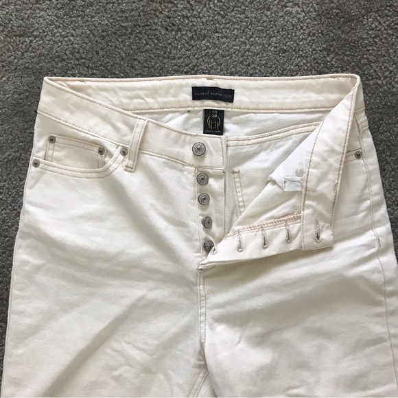 EUC House of Harlow 1960 Ivory High Rise Button Fly Jeans - Picture 2 of 7